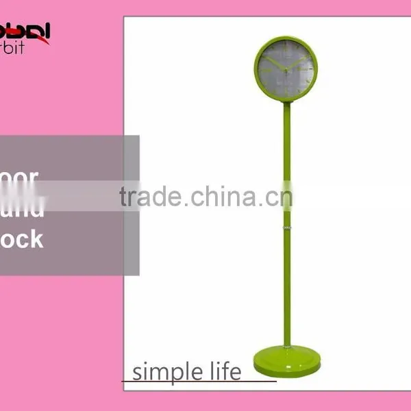 Office Furniture Modern Digital Standing Clock, Metal Vintage Floor Clock photo-2