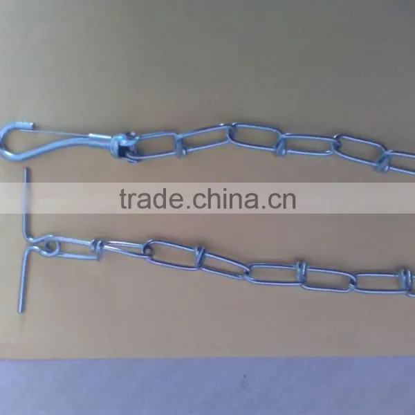 Hot Sale Stainless Steel Dog Link Chain With Leather Handle photo-2
