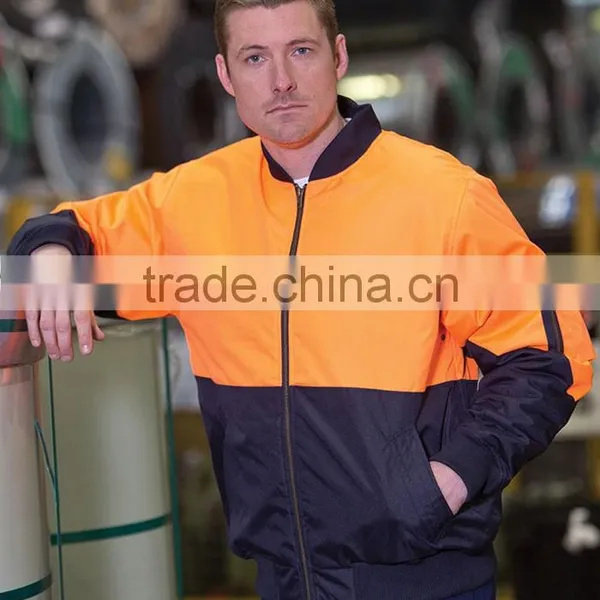 Winter Pullover Safety Mens Fleece Orange Zipper Hoodies Work Uniform hi Vis Workwear photo-3