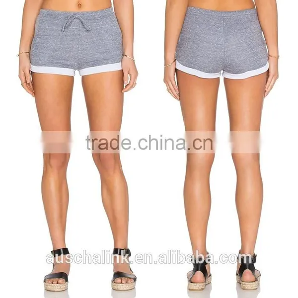 High Quality Wholesale Womens Gray Breathable Gym Shorts photo-5