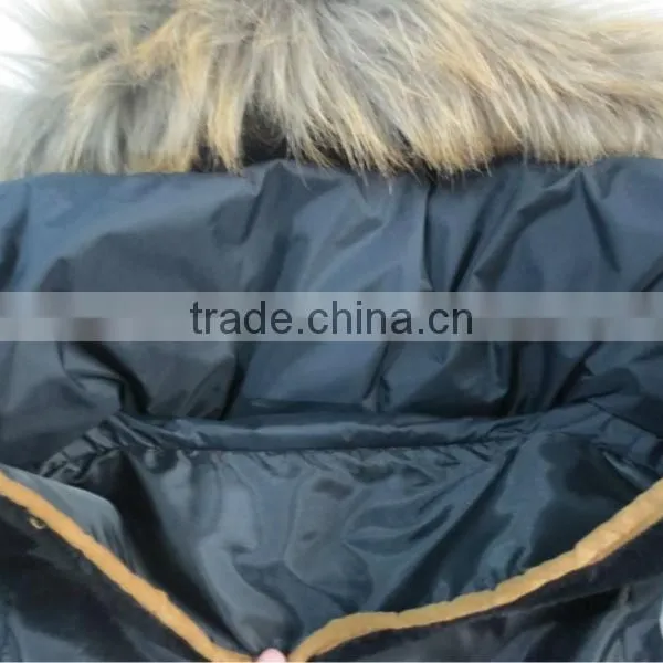 Girl Basic Padding Vest With Fur Hood photo-4