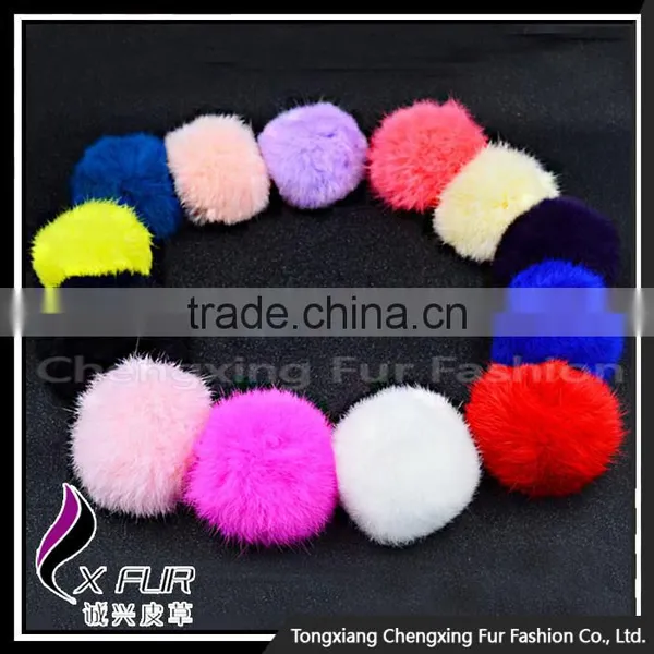 CX-A-23 2016 New Fashion Gray and White Rabbit Fur Ball Pom Poms photo-2