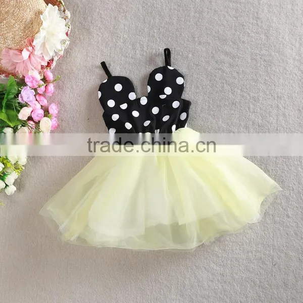 2017 Kids Birthday Party Children Dresses Girls Suspender Dress Children Frocks Designs photo-4