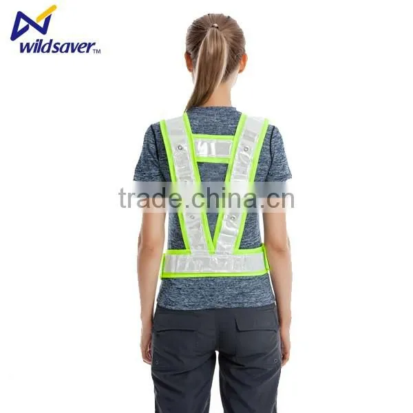 High Visibility Mesh Night Work Safety Vest With LED Lights photo-4