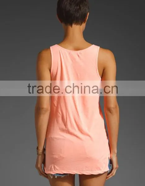 One Size Fit All Sheer Jersey Tank Top photo-3