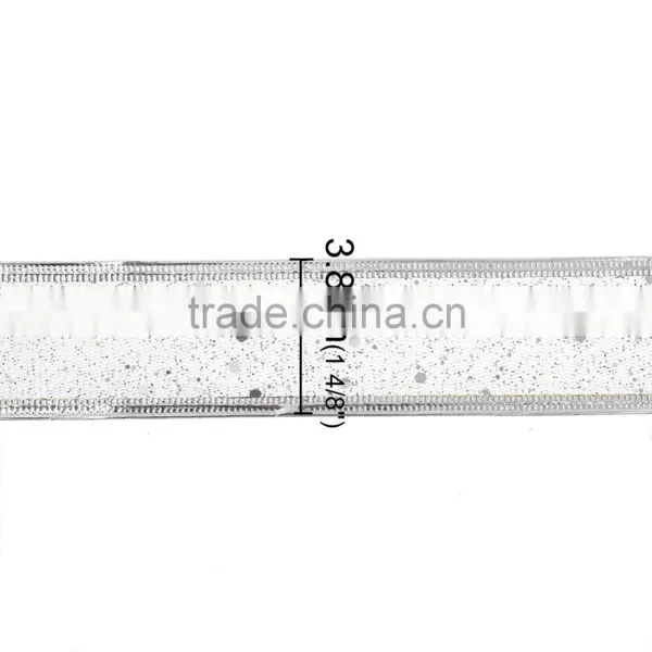 High Quality Christmas Decorating Silver Satin Ribbon photo-3