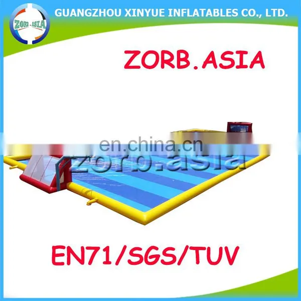 0.55mm PVC Tarpaulin Giant Cheap Inflatable Soap Soccer Field, Inflatable Water Soccer Field for Sale photo-5