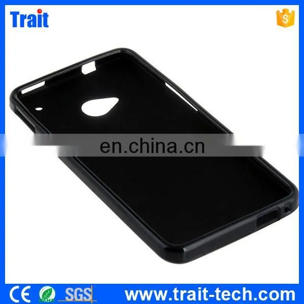 Large Stock Frosted TPU Gel Antiscratch Case for HTC One M7 Black photo-5