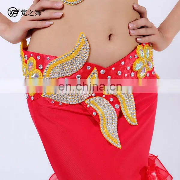 Newest Beaded Red Belly Dance Outfit photo-3