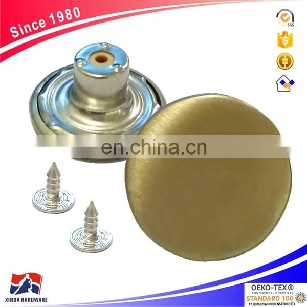 17 mm Copper Smooth Thin Metal Button photo-2
