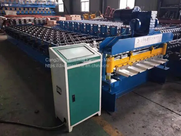 Good Quality Galvanized Trapezoidal Wall Panel Cold Roll Forming Machine photo-4