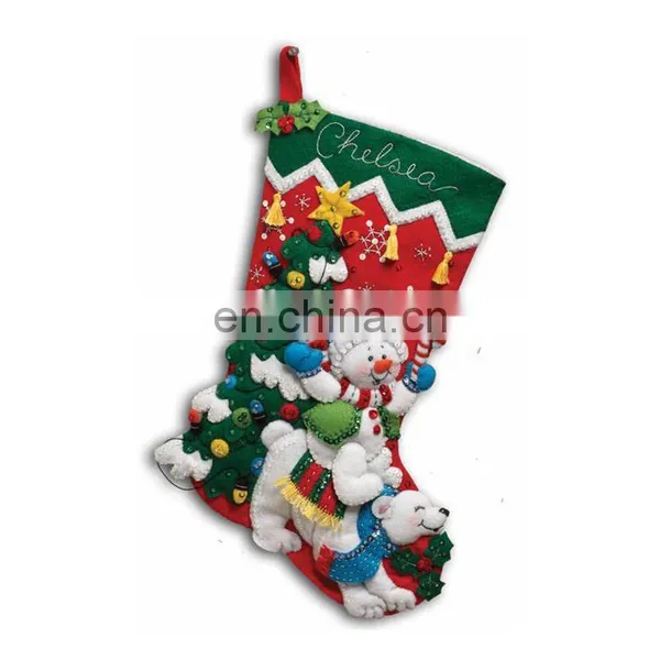 Christmas Stocking Decoration Baby Christmas Stockings With Ornament Set for Kids photo-3