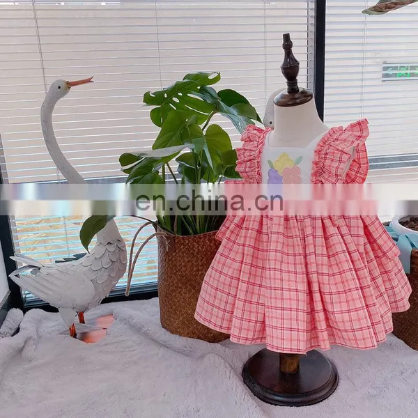 Spanish Lolita Girl Princess Dress Sleeveless Print Plaid Cute Dress For Girls Birthday Party Easter Dress Vestidos photo-4