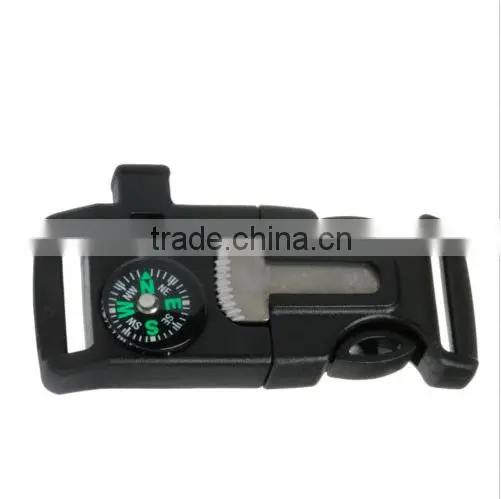50PCS Side Buckle Whistle Compass Flint Fire Starter Scaper fr Paracord Bracelet photo-4
