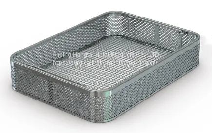 Sterilisation Basket -super Fine Mesh – Various Sizes Stainless Steel Instrument Trays photo-2