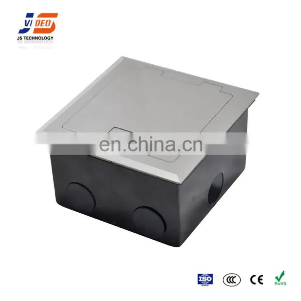 Stainless Steel Golden Conceal Multi-media Electrical Box Floor Socket Outlet photo-2
