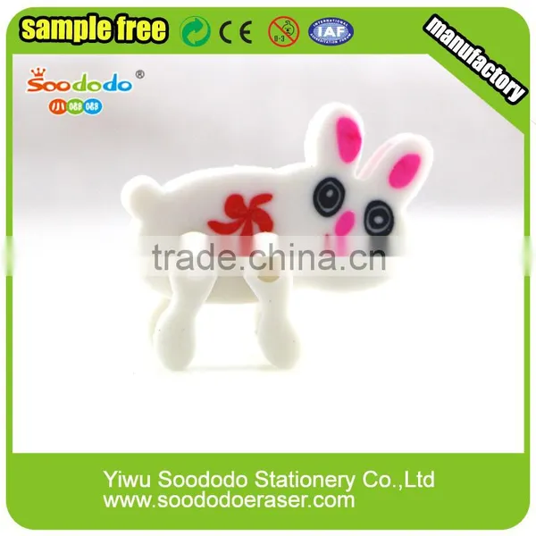 School Office Extruded Animal Shaped Moveable Leg Eraser photo-2