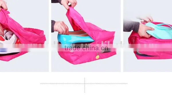 Wholesale Three Layer Large Capacity Waterproof Ladies Shoes Storage Bag for Travel or Trip photo-2