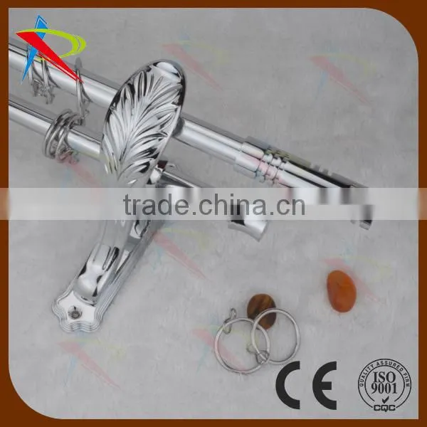 Adjustable Brushed Nickel Drapery Rod Set photo-3