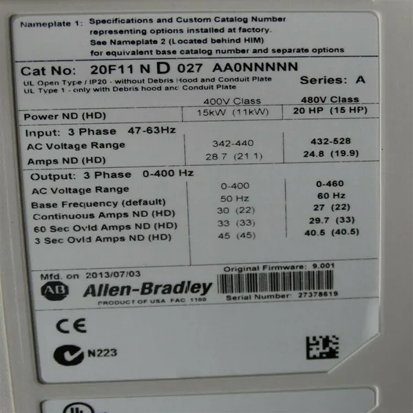 20F11ND027AA0NNNNN ALLEN BRADLEY I/O Module, Analog, 4-input, Single-ended photo-2