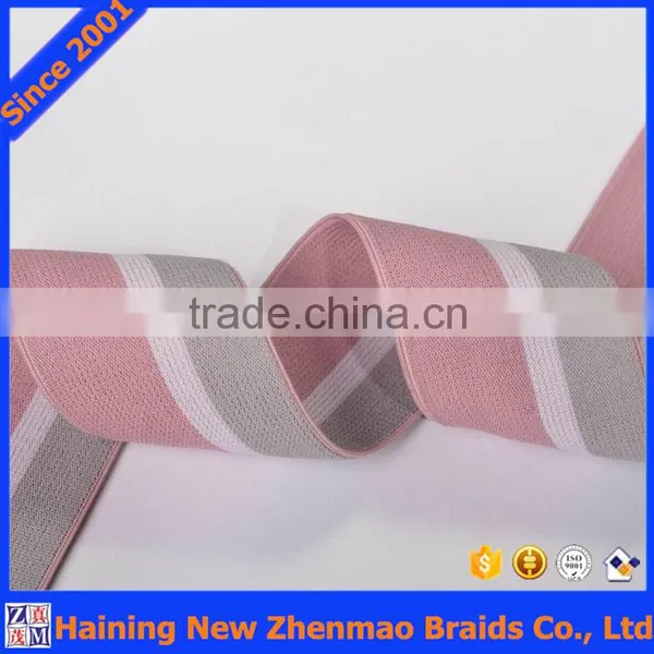 Favorable Three Color Striped Woven Elastic Hat Bands