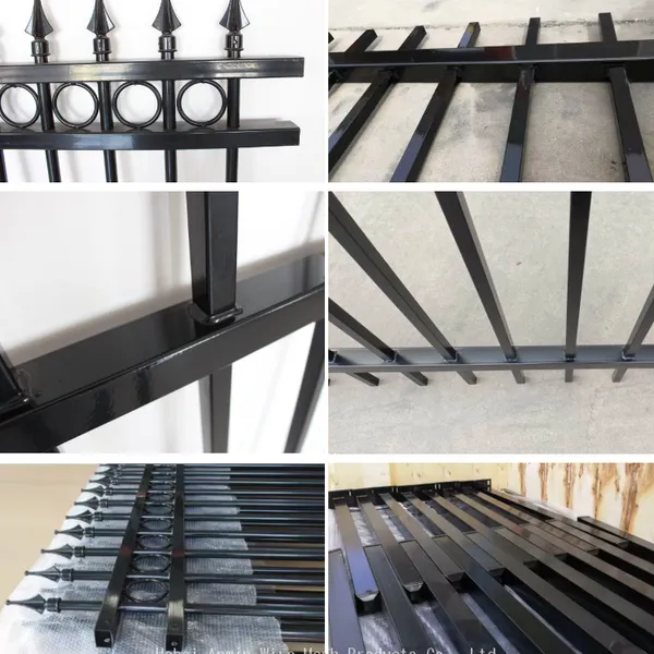 Boundary Wall Grill Fence Square Tube Zinc Steel Spear Top Picket Fence With Metal Picket Outdoor Ornamental Fence photo-4