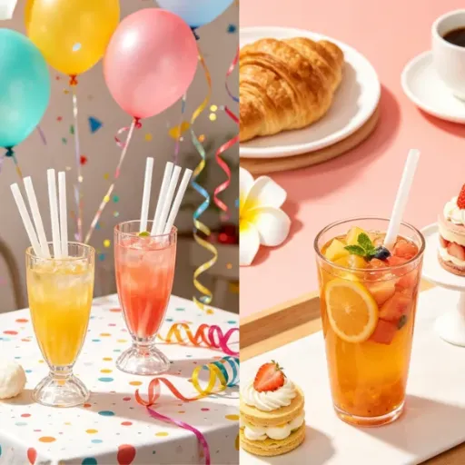 Tiny Short Plastiques Canettes de Jus Jetables pour Enfants
