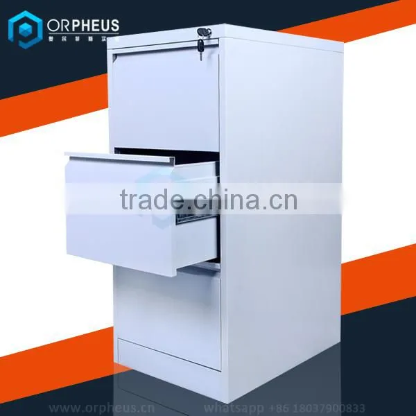Office Furniture White Color Metal 3 Drawer Vertical Filing Cabinets photo-5