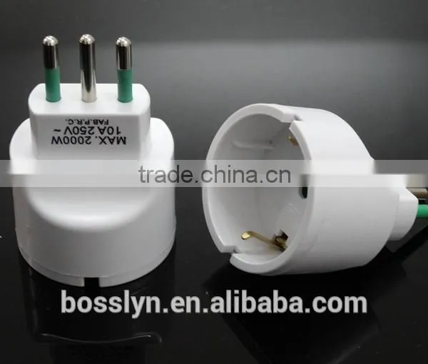 Germany European to Italy Chile Power Plug Adapter Travel Converter Vacation photo-6