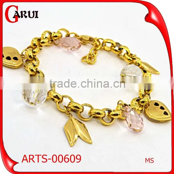 Stainless Steel Jewelry Crystal Pendant Gold Hand Chain Fashion Design Supplier's Choice photo-3