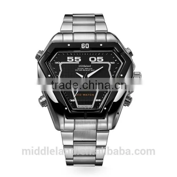 2015 MIDDLELAND Luxury Brand Watch Men Fashion Watch Quartz Wristwatch Full Steel Quartz Brand Watch photo-4