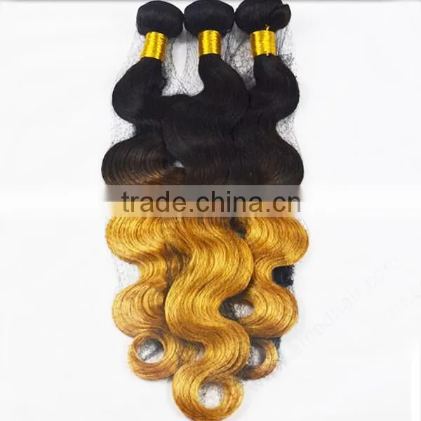 Two Tone Hair Extension Real Human Hair for Sale China Ombre Bundles 100% Remy Human Hair Extension photo-2