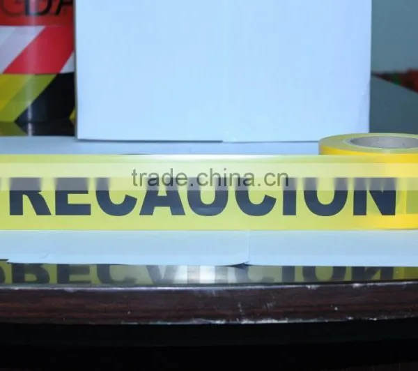 Caution Tape Yellow With Black Words PERCAUCION on the PE Film SGS and TUV Certification Caution Tape photo-5
