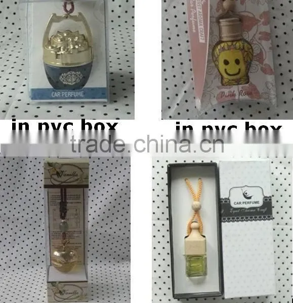 Haning Car Perfume Set/car Air Freshener With Square Clear Glass Bottle Quality Choice photo-3