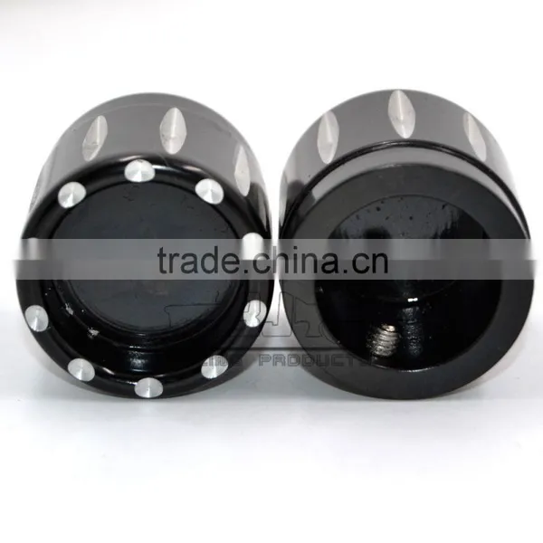 BJ-FS-HA001 High Quality Black Deep Edge CNC Billet Alloy Motorcycle Front Axle Cap Universal for Harley Davidson and Choppers photo-4