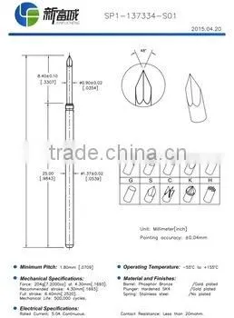 Brass Contact Pin,spring Probe Pogo Pin,bending Pogo Pin,battery Probes photo-6