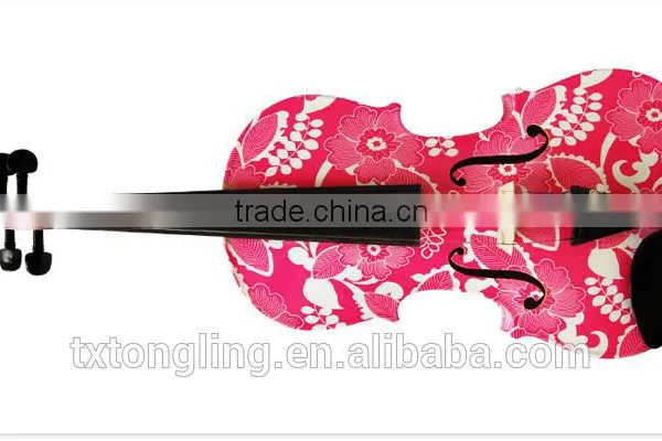 Art Paint Pattern Transparent Toy Wood Violin TL-1105 photo-4