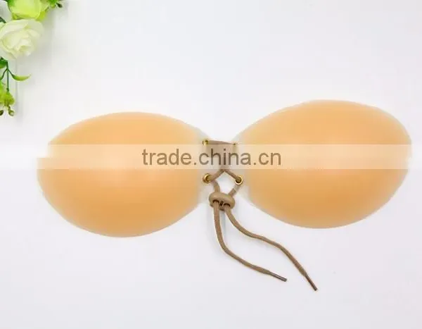 OEM Customized Cheap Nude Silicone Invisible Teardrop Strapless Plus Size Bra photo-2