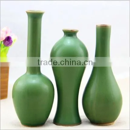 Handmade Antique Turquoise Ceramic Flower Vase HY0557 photo-2