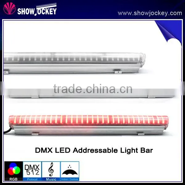 DMX Addressable Aluminum LED Light Bar With Transparent Threaded Cover