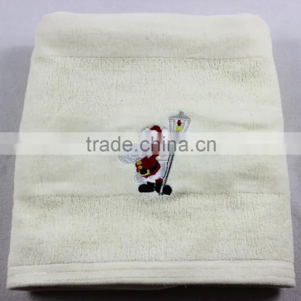 Cotton Christmas Machine Embroidery Design Fancy Hand Towels photo-2