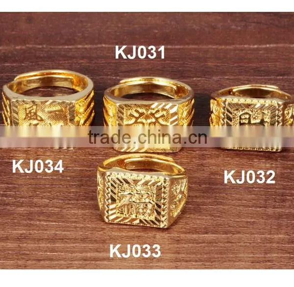Copper Men Style Plated Jewellery Fake Gold Ring 18k photo-6