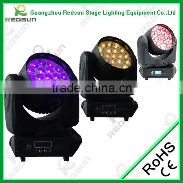 Lowest Price High Quality Newly Optical Stage Stairs LED 19 PCS 15W RGBW Moving Head With Zoom photo-6