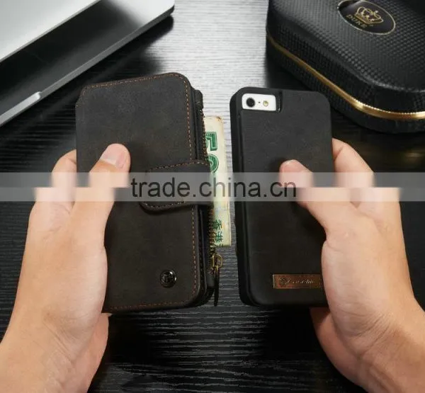 Whosale Leather Wallet Phone Cover Combo For Iphone 5/5s photo-3