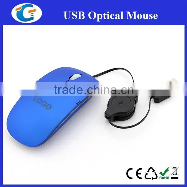 Lighting up Custom Logo Slim Mouse With Cable photo-2