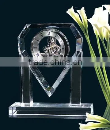 Desktop Clock Crystal Material With Battery Crystal Decoration photo-2