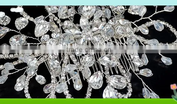 2016 Wholesale Bling Bling Crystal Haircomb for Bridal,decorative Haircomb photo-3