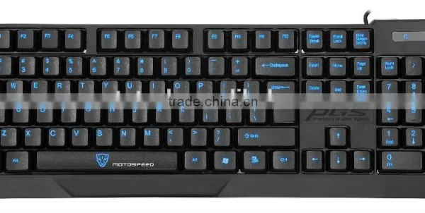 USB 7 Colors Colorful LED Illuminated Ergonomic Backlight Gaming Wired Keyboard for Laptop PC photo-5