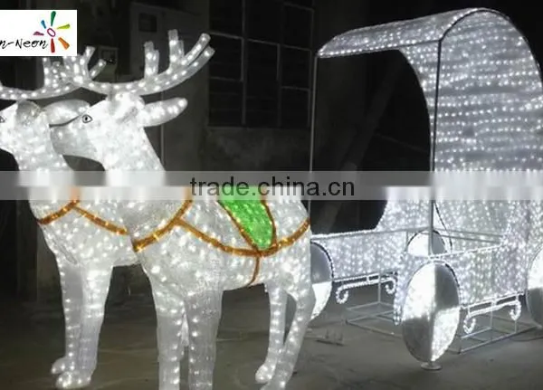 Large Christmas Light With Santa and Reindeer Smart Outdoor Christmas Reindeer Lights photo-6