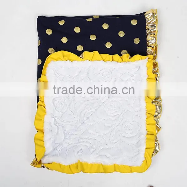 Gold Dots Minky Baby Blankets Super Soft and Beyond Adorable Baby Quilt Gold Baby Blanket Quality Choice photo-6